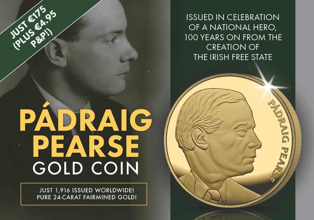 The Padraig Pearse 24-carat Gold Coin 