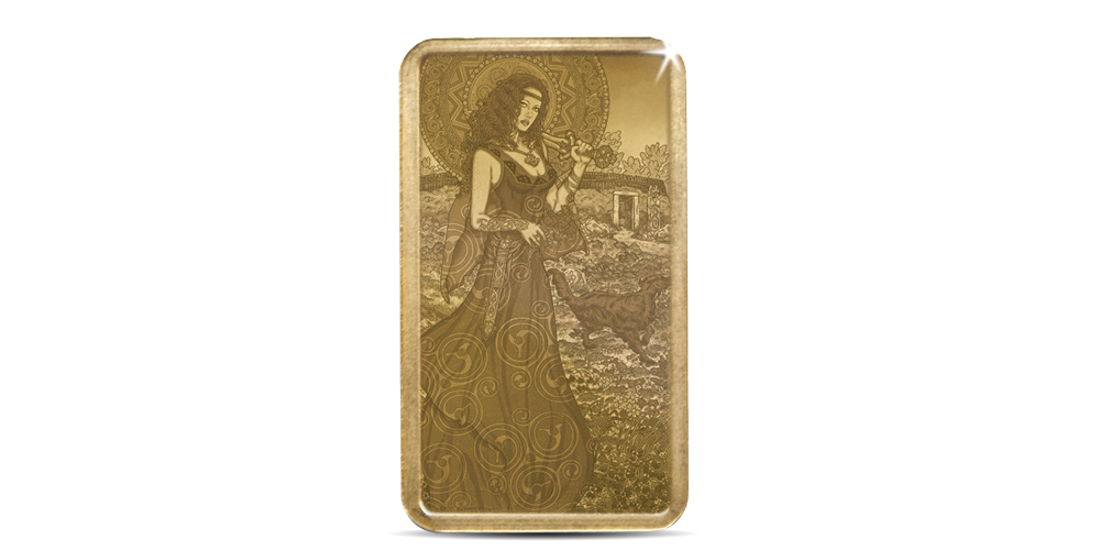 Ingot featuring a beautiful depiction of the warrior queen, designed by famous Irish artist Jim FitzPatrick.