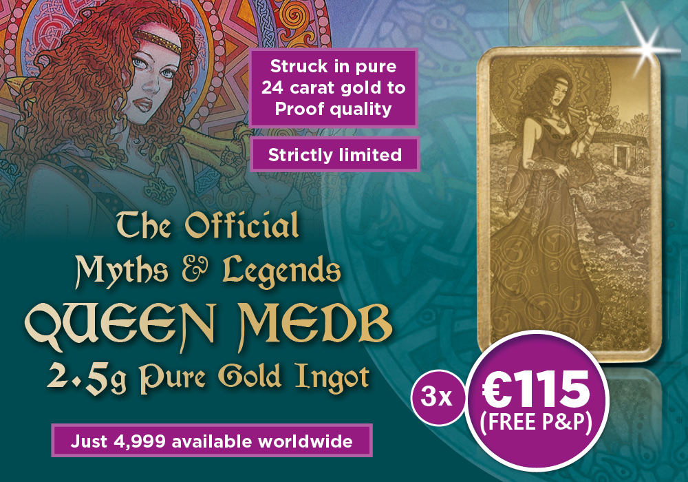 The Myths & Legends 'Queen Medb' Pure 24-carat Gold Ingot 