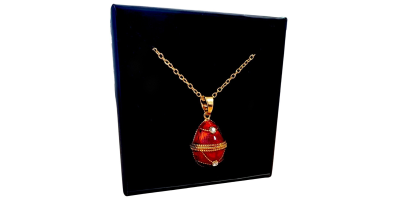 The Red Faberge Egg Pendant & Necklace