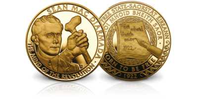 The Seven Signatories 'Sean MacDiarmada' Gold Layered Medal 