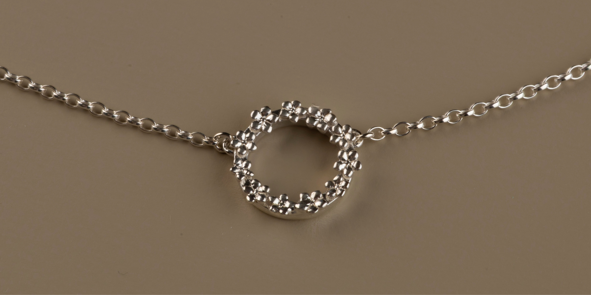 The Forget-Me-Not 'Wreath' Silver Necklace