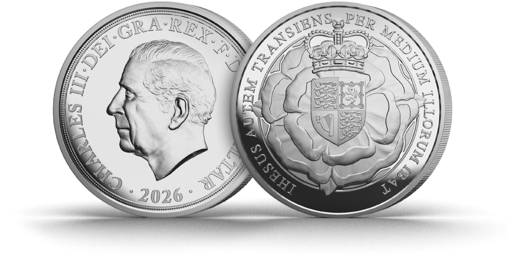 Silver Sovereign 2026 Raphael Maklouf’s Tudor Rose Silver Proof Sovereign