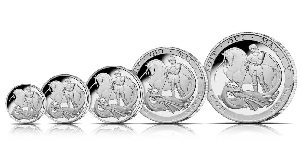 The 2024 Five Coin Silver Sovereign Set