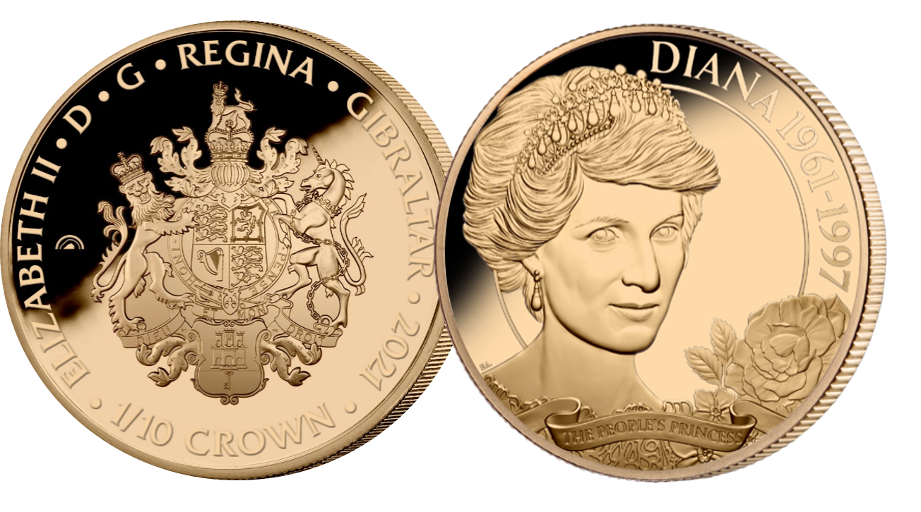 This Rose Gold layered coin features Diana as her most  recognisable self The People's Princess.