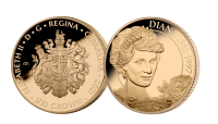 This Rose Gold layered coin features Diana as her most  recognisable self The People's Princess.