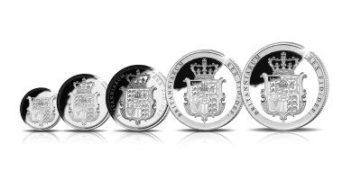 The Silver Shield Five Coin Sovereign Set