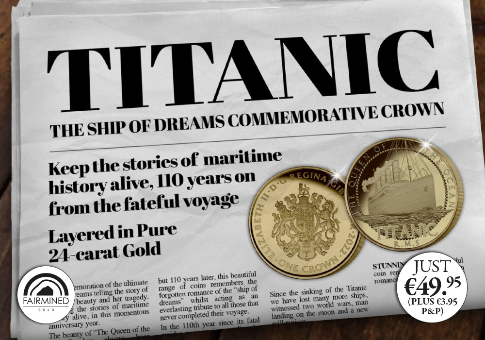 Titanic ‘The Ship of Dreams’ Gold Layered Coin