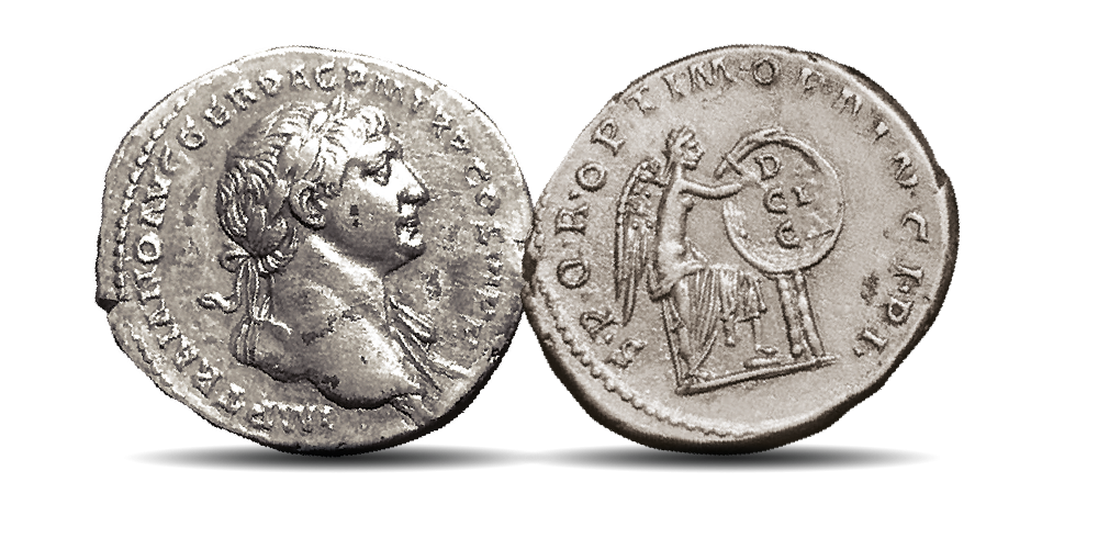 An original, circulated, silver coin from one of the greatest emperors in history! An original, circulated, silver coin from one of the greatest emperors in history!