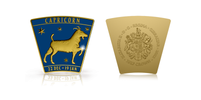 The Venetian Zodiac 'Capricorn' Trapezoid Arched Coin 