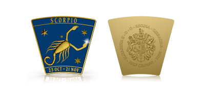 The Venetian Zodiac 'Scorpio' Trapezoid Arched Coin