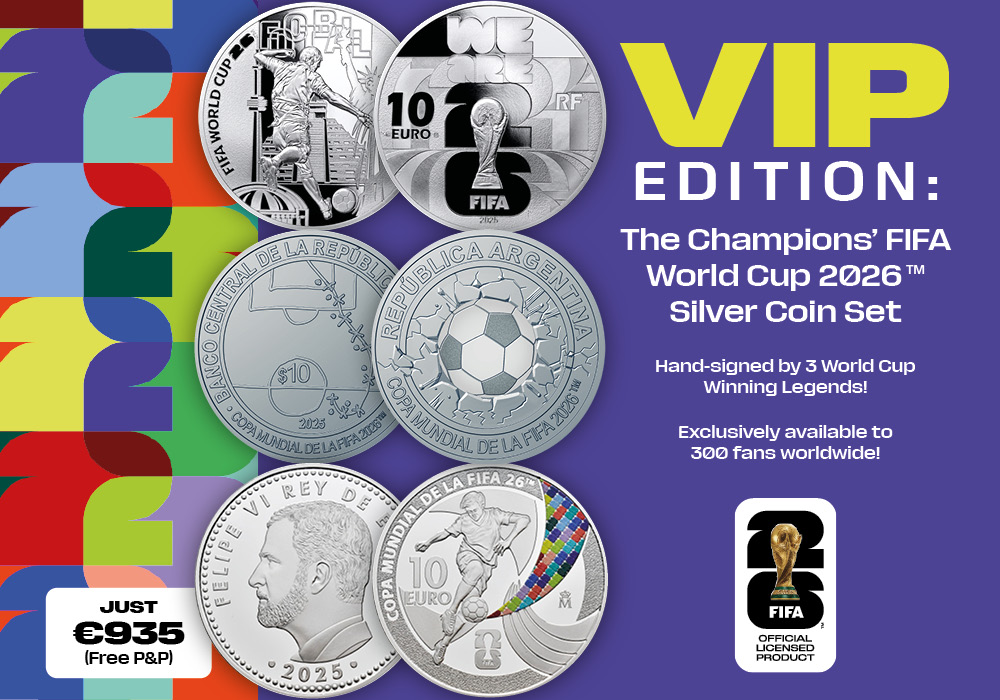 Official FIFA World Cup Silver Coins – fully licensed and globally recognised.